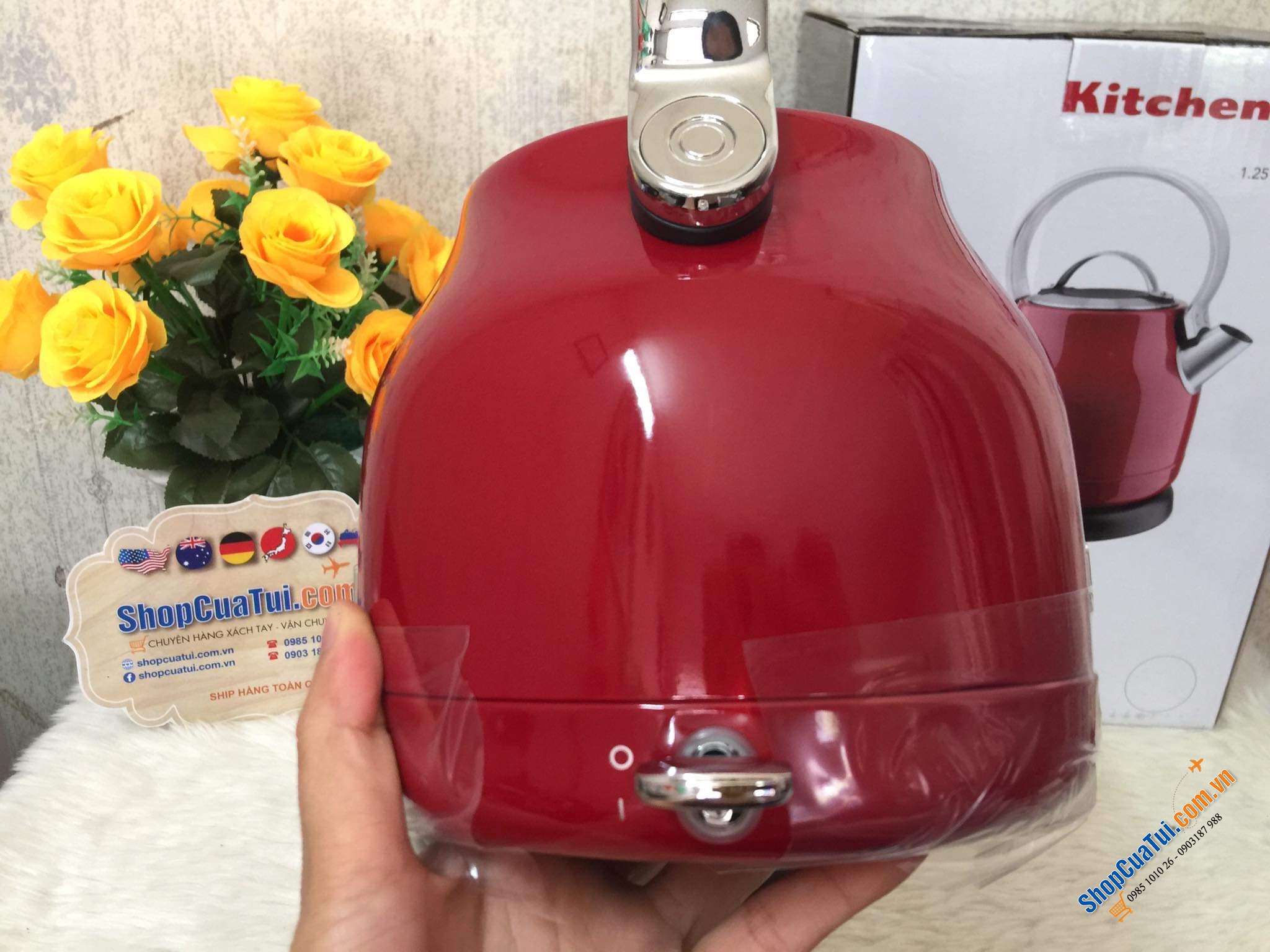 ẤM ĐUN NƯỚC SIÊU TỐC KITCHEN AID RETRO 1,25L - điện 220V.