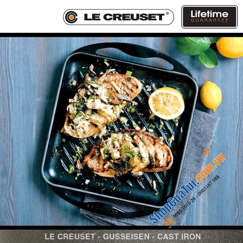 CHẢO - KHAY NƯỚNG LE CREUSET 32x22x3 cm.