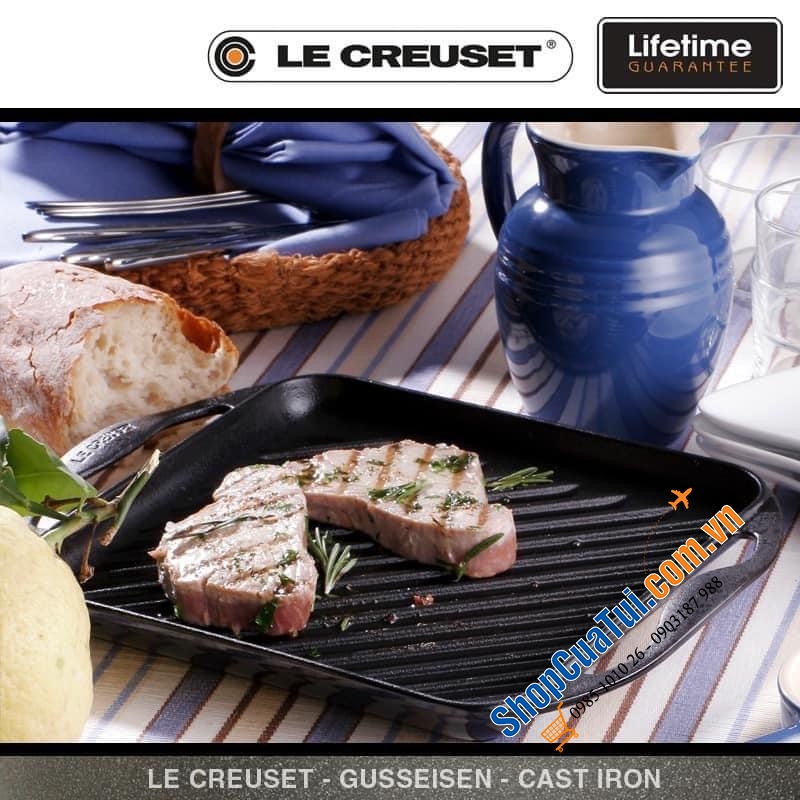 CHẢO - KHAY NƯỚNG LE CREUSET 32x22x3 cm.