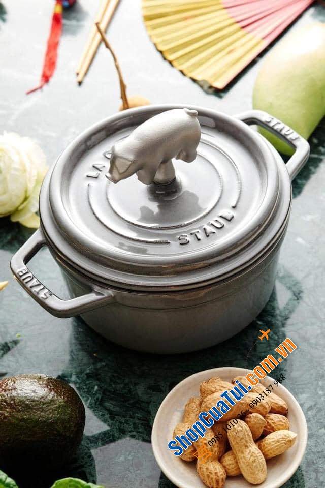 NỒI STAUB XÁM 20 CM - MADE IN FRANCE