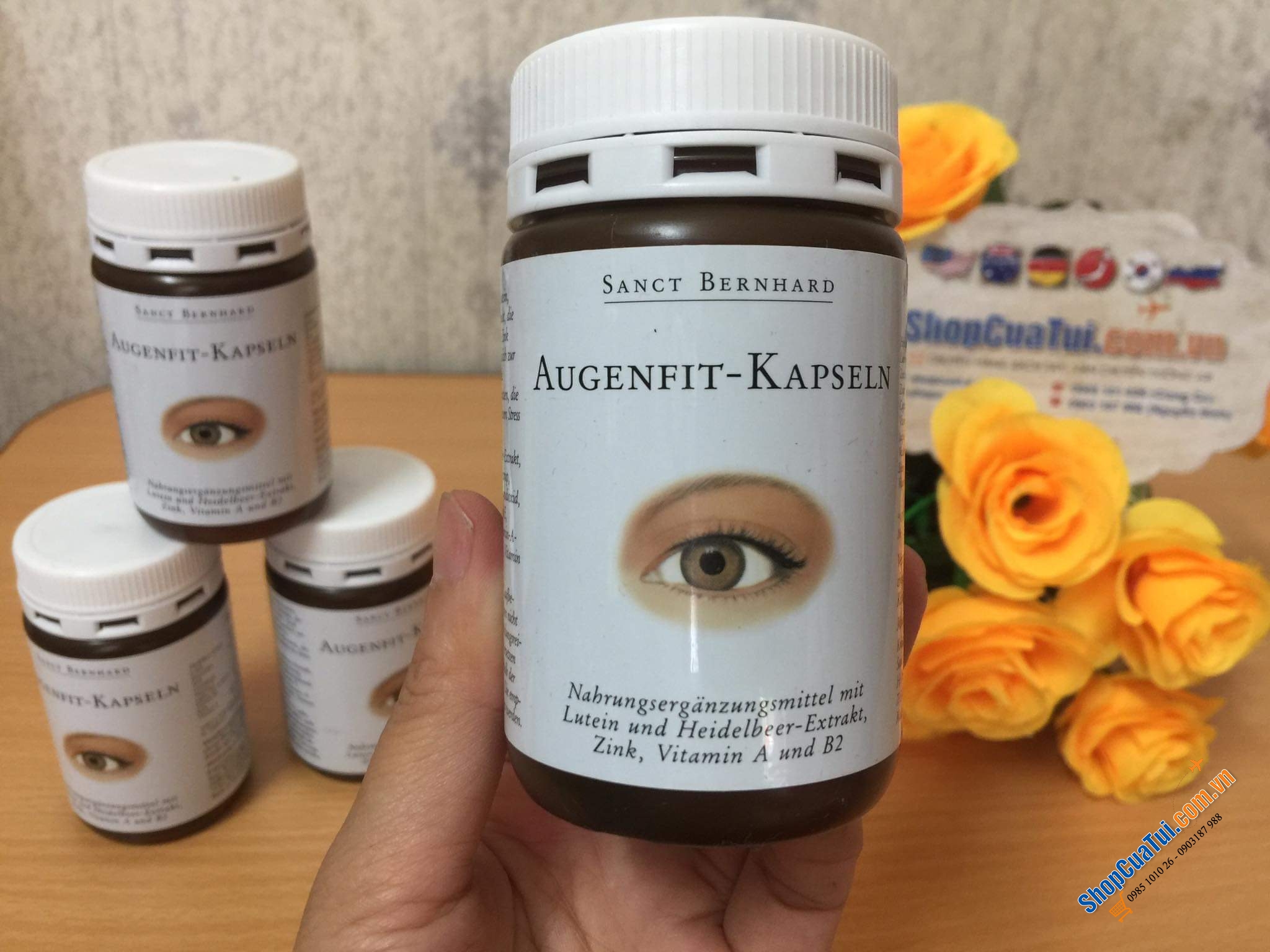 AUGENFIT-KAPSELN: VIÊN UỐNG BỔ MẮT SANCT BERNHARD MADE IN GERMANY.