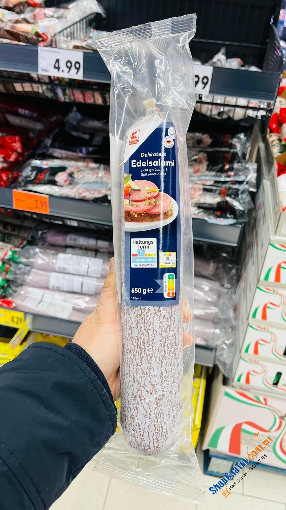 SALAMI ĐỨC LOẠI NGON Delikates Edelsalami SIÊU TO 650 GRAM