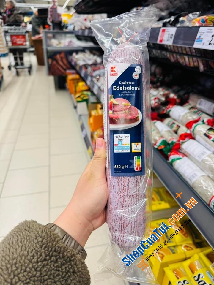 SALAMI ĐỨC LOẠI NGON Delikates Edelsalami SIÊU TO 650 GRAM