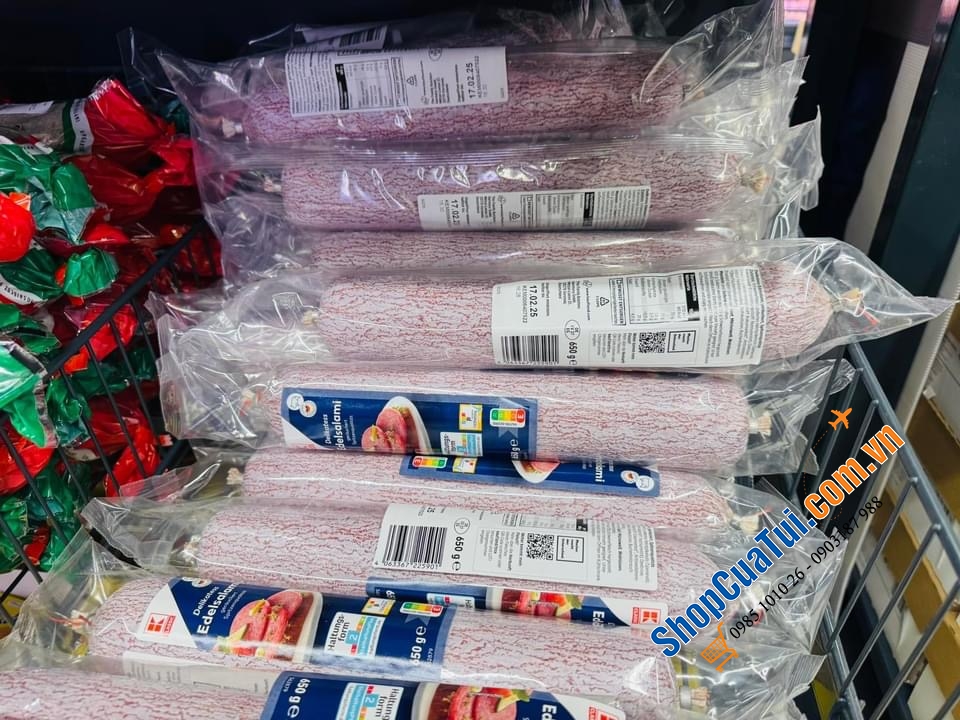 SALAMI ĐỨC LOẠI NGON Delikates Edelsalami SIÊU TO 650 GRAM