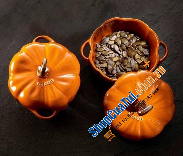 Set 5 thố sứ củ quả Staub, Combo 5 âu sứ Staub:  Âu ớt chuông đỏ và vàng Staub , Âu cà chua, Âu bí Ngô  staub, âu atiso - đựng bánh, kẹo mứt... đựng soup, đồ ăn bỏ lò, hầm ... nhất là món tôm phủ pho mai thì gọi là quá đỉnh