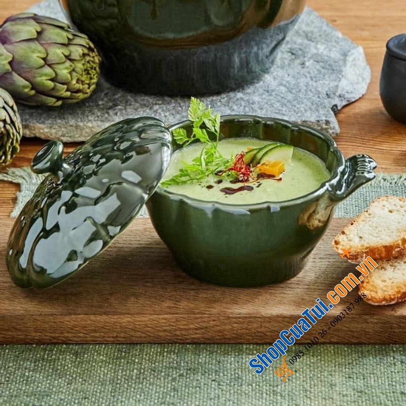 Set 5 thố sứ củ quả Staub, Combo 5 âu sứ Staub:  Âu ớt chuông đỏ và vàng Staub , Âu cà chua, Âu bí Ngô  staub, âu atiso - đựng bánh, kẹo mứt... đựng soup, đồ ăn bỏ lò, hầm ... nhất là món tôm phủ pho mai thì gọi là quá đỉnh