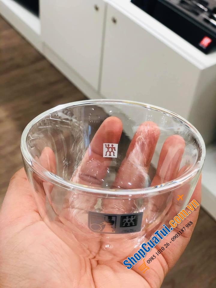 SET 3 BÁT THUỶ TINH 2 LÒNG ZWILING TAPPAS 130ml - bát 2 thành cầm không bị nóng hay lạnh