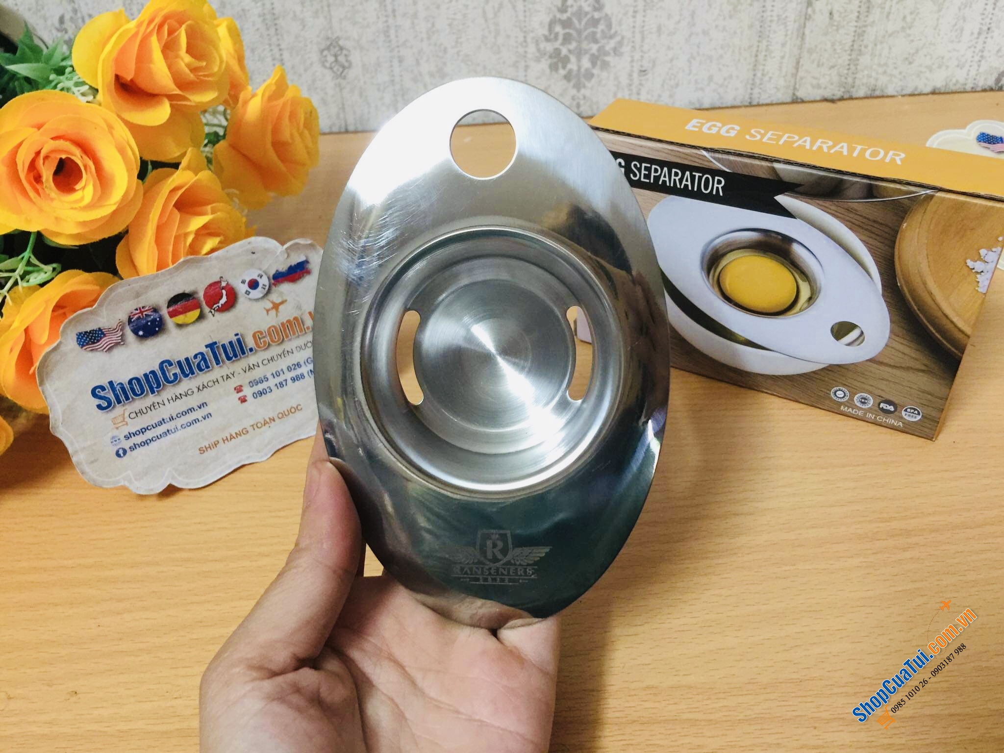 DỤNG CỤ TÁCH LÒNG ĐỎ TRỨNG RANSENERS