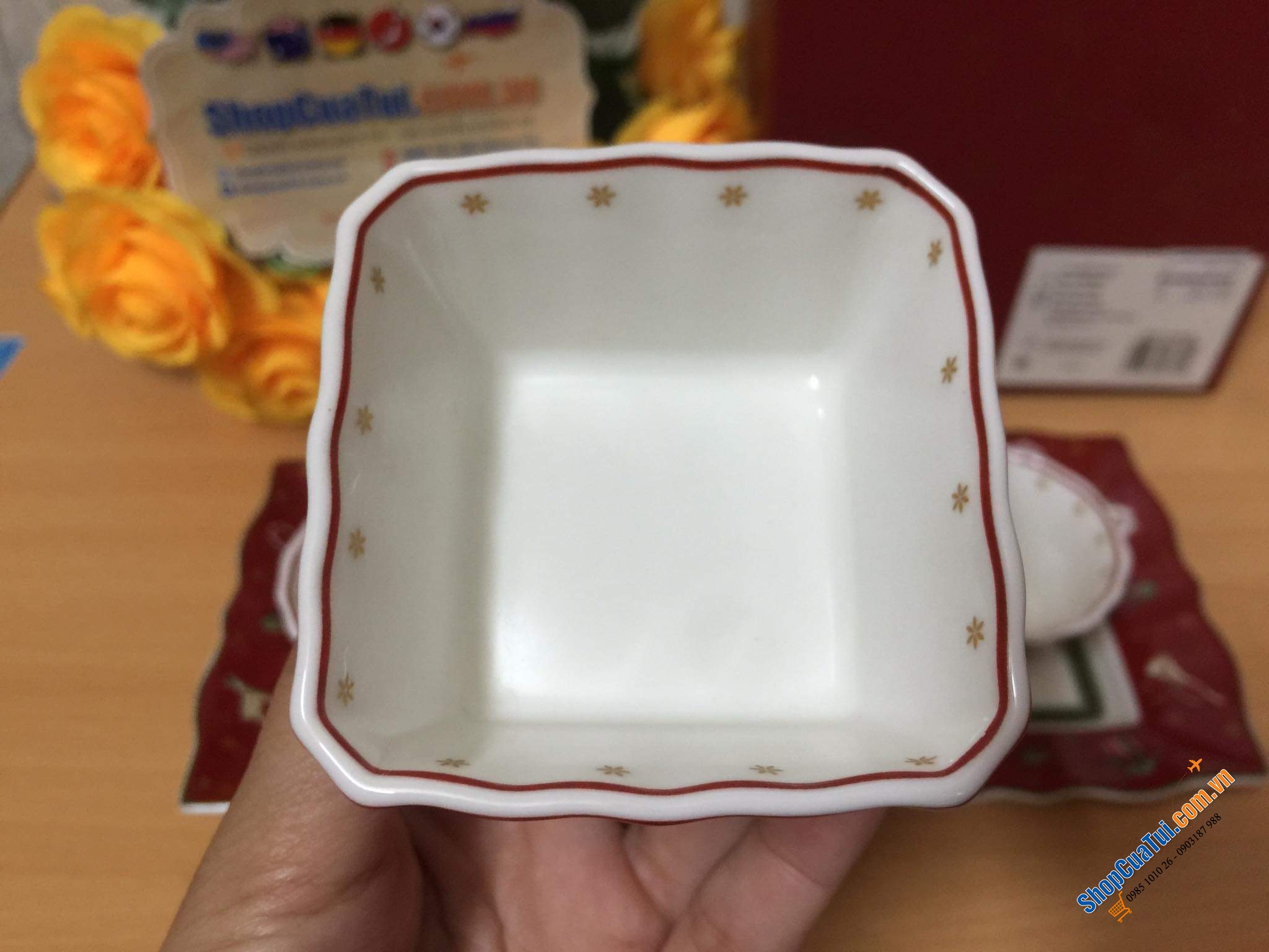 SET 4 món hũ VILLEROY BOCH NOEL ( 3 hũ + 1 đĩa)
