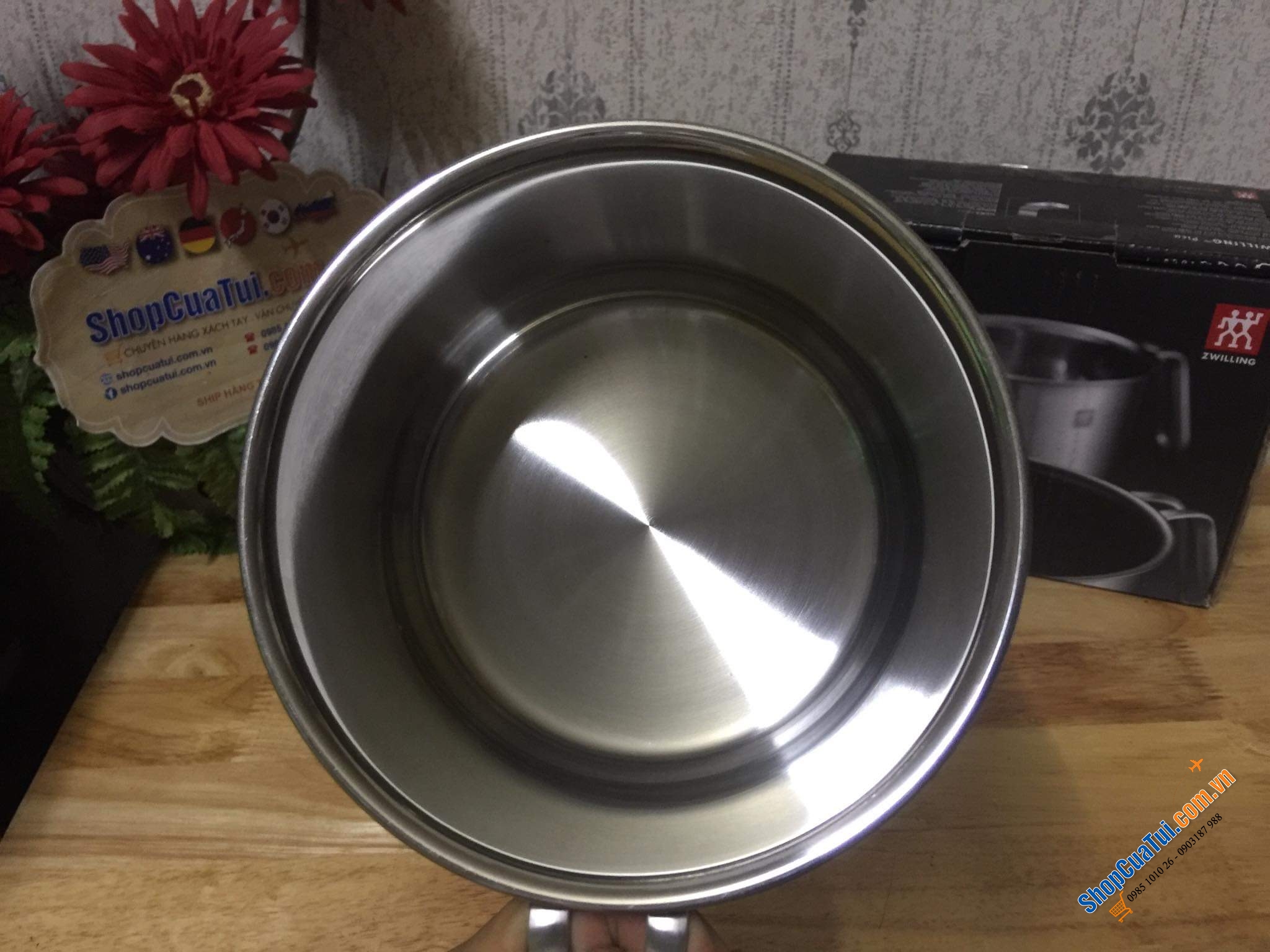Ca đun sữa INOX ZWILLING, CA ĐUN KHÔNG CHỐNG DÍNH ZWILLING 14 CM VỚI DÁNG TAY CẦM PHONG CÁCH