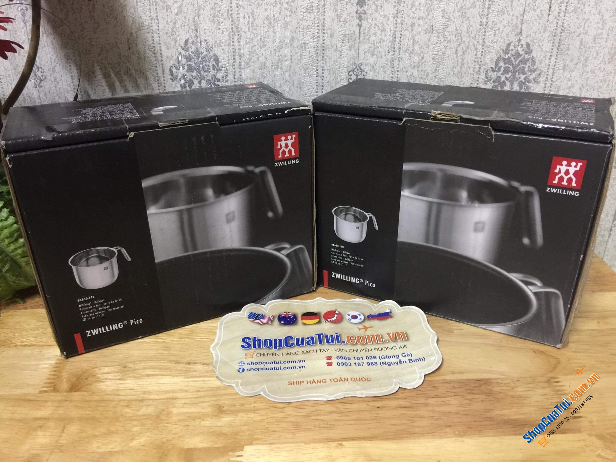 Ca đun sữa INOX ZWILLING, CA ĐUN KHÔNG CHỐNG DÍNH ZWILLING 14 CM VỚI DÁNG TAY CẦM PHONG CÁCH