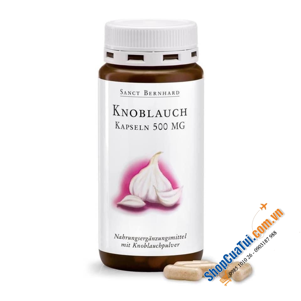VIÊN UỐNG TINH CHẤT TỎI KNOBLAUCH 500mg SANCT BERNHARD - GIÚP BỔ TIM, CHỐNG SƠ VỮA ĐỘNG MẠCH, TĂNG ĐỀ KHÁNG CƠ THỂ !!!