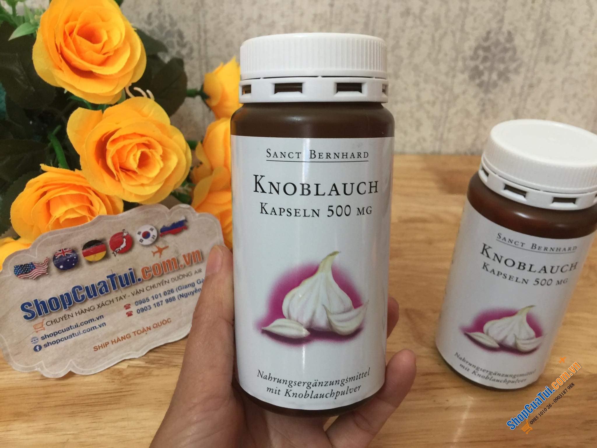 VIÊN UỐNG TINH CHẤT TỎI KNOBLAUCH 500mg SANCT BERNHARD - GIÚP BỔ TIM, CHỐNG SƠ VỮA ĐỘNG MẠCH, TĂNG ĐỀ KHÁNG CƠ THỂ !!!