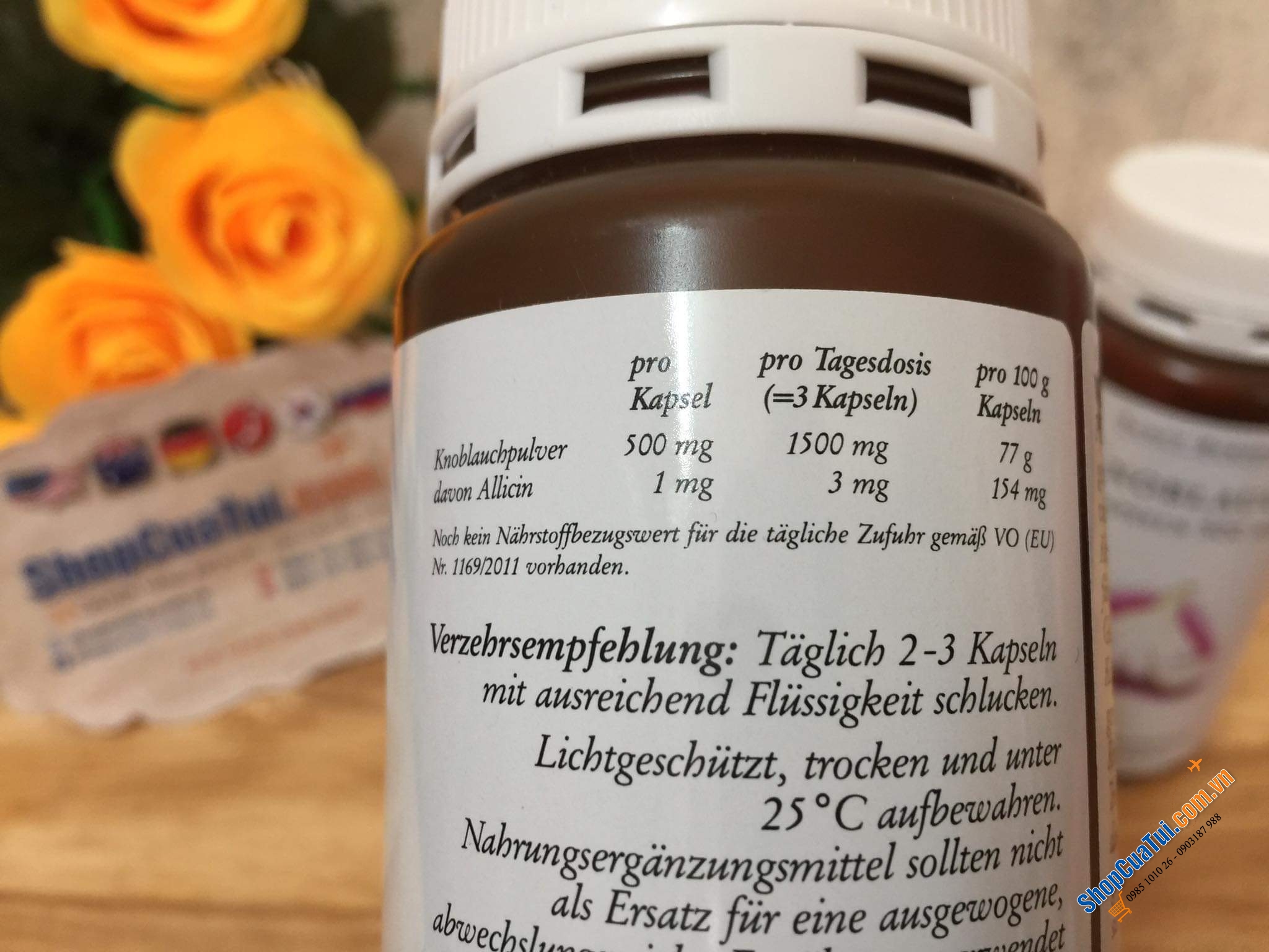 VIÊN UỐNG TINH CHẤT TỎI KNOBLAUCH 500mg SANCT BERNHARD - GIÚP BỔ TIM, CHỐNG SƠ VỮA ĐỘNG MẠCH, TĂNG ĐỀ KHÁNG CƠ THỂ !!!