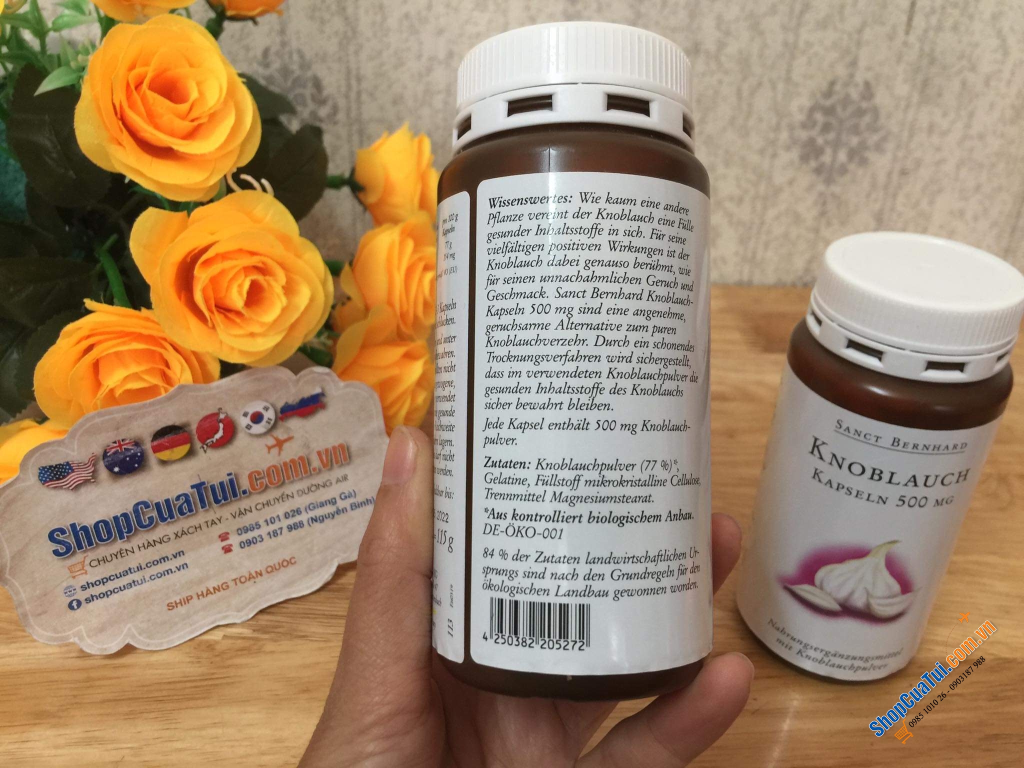 VIÊN UỐNG TINH CHẤT TỎI KNOBLAUCH 500mg SANCT BERNHARD - GIÚP BỔ TIM, CHỐNG SƠ VỮA ĐỘNG MẠCH, TĂNG ĐỀ KHÁNG CƠ THỂ !!!