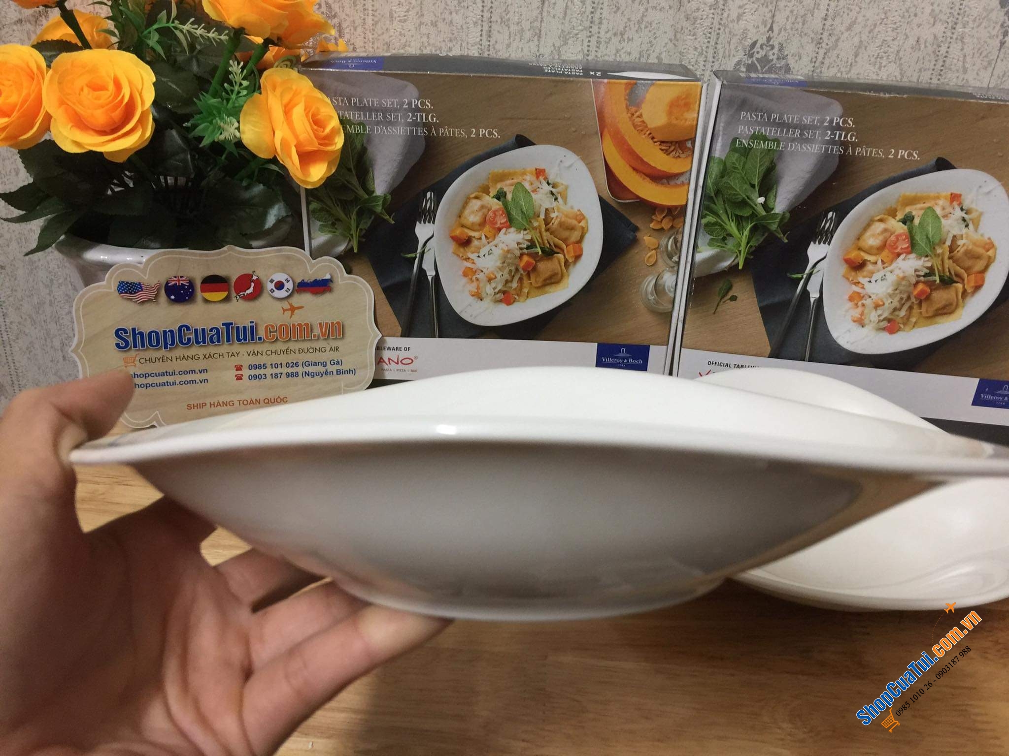 Set 2 đĩa mỳ/ salat Villeroy & Boch VAPIANO Made in Germany.
