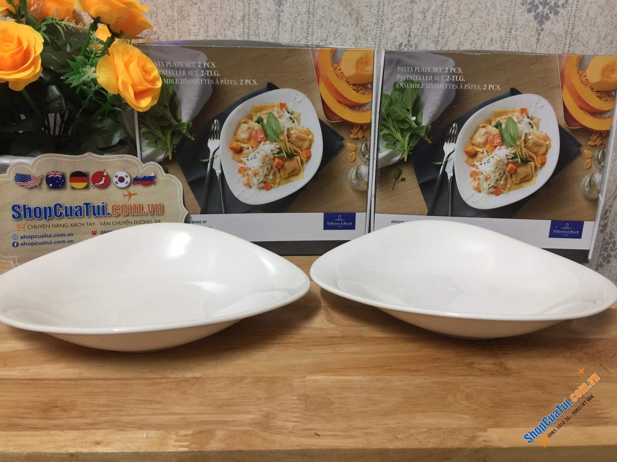 Set 2 đĩa mỳ/ salat Villeroy & Boch VAPIANO Made in Germany.