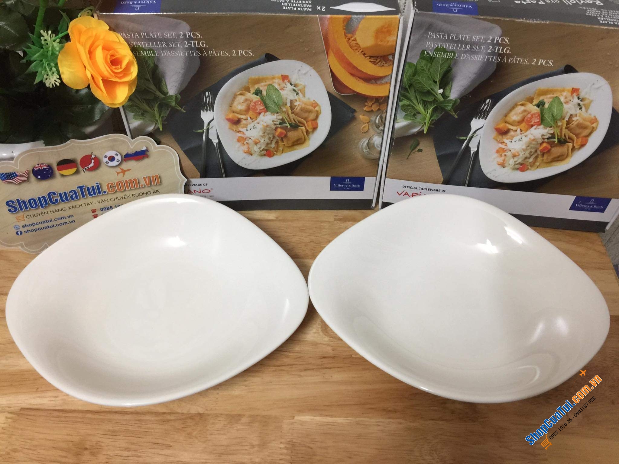 Set 2 đĩa mỳ/ salat Villeroy & Boch VAPIANO Made in Germany.