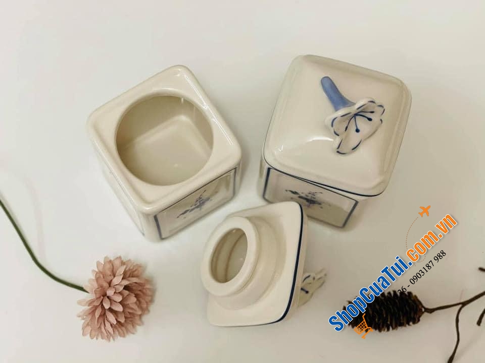 HŨ ĐỰNG GIA VỊ, HẠT NÊM, ỚT TRƯNG, ĐƯỜNG VILLEROY BOCH HÌNH HOA VÀ ỚT - MADE IN GERMNAY