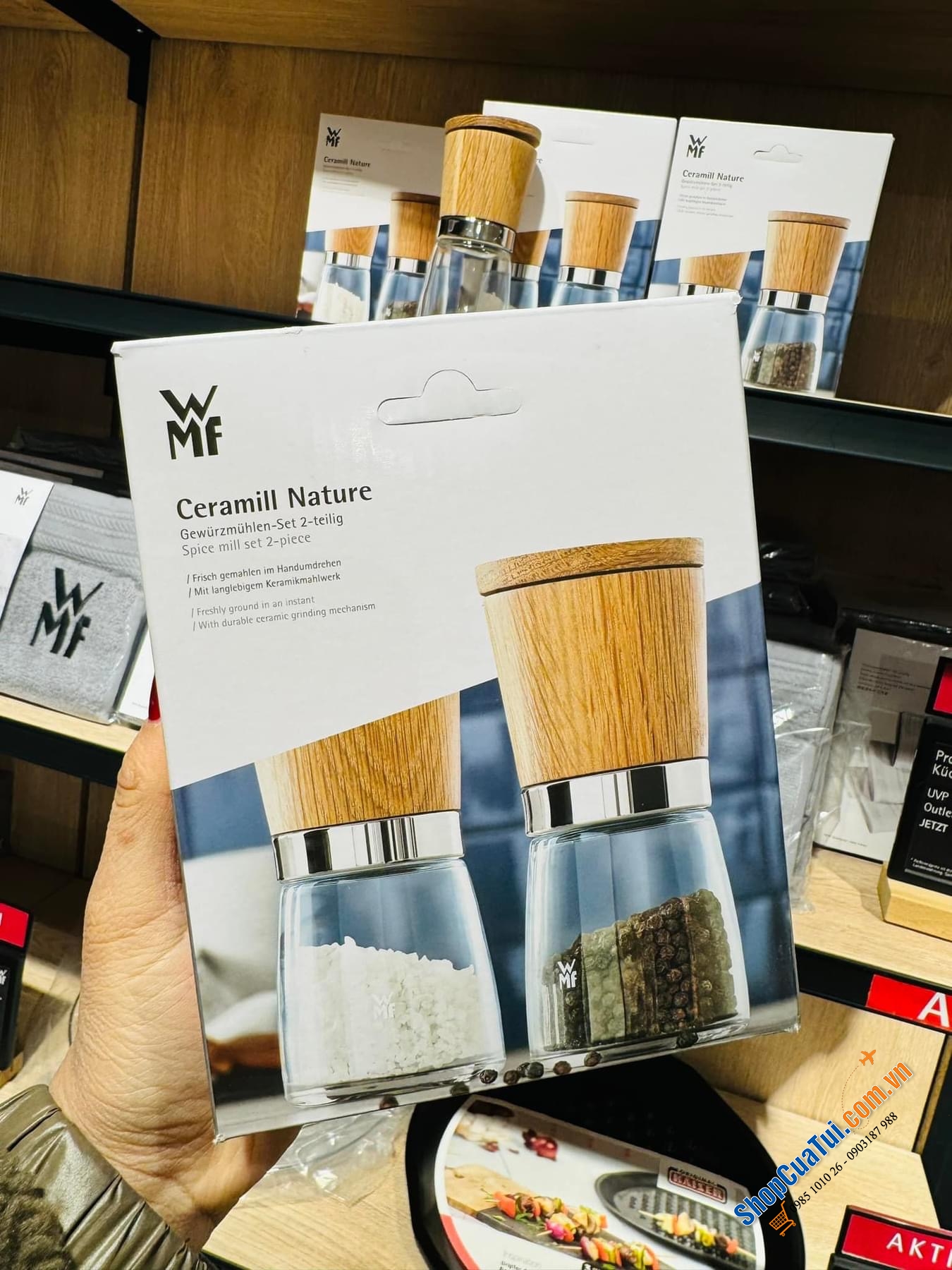 Set xay tiêu cơ dòng cao cấp WMF GỖ TỰ NHIÊN NATURE