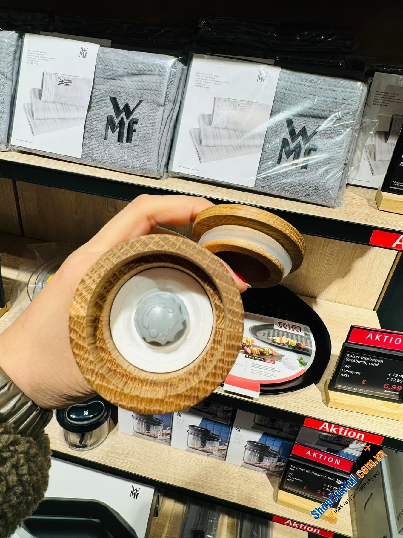 Set xay tiêu cơ dòng cao cấp WMF GỖ TỰ NHIÊN NATURE