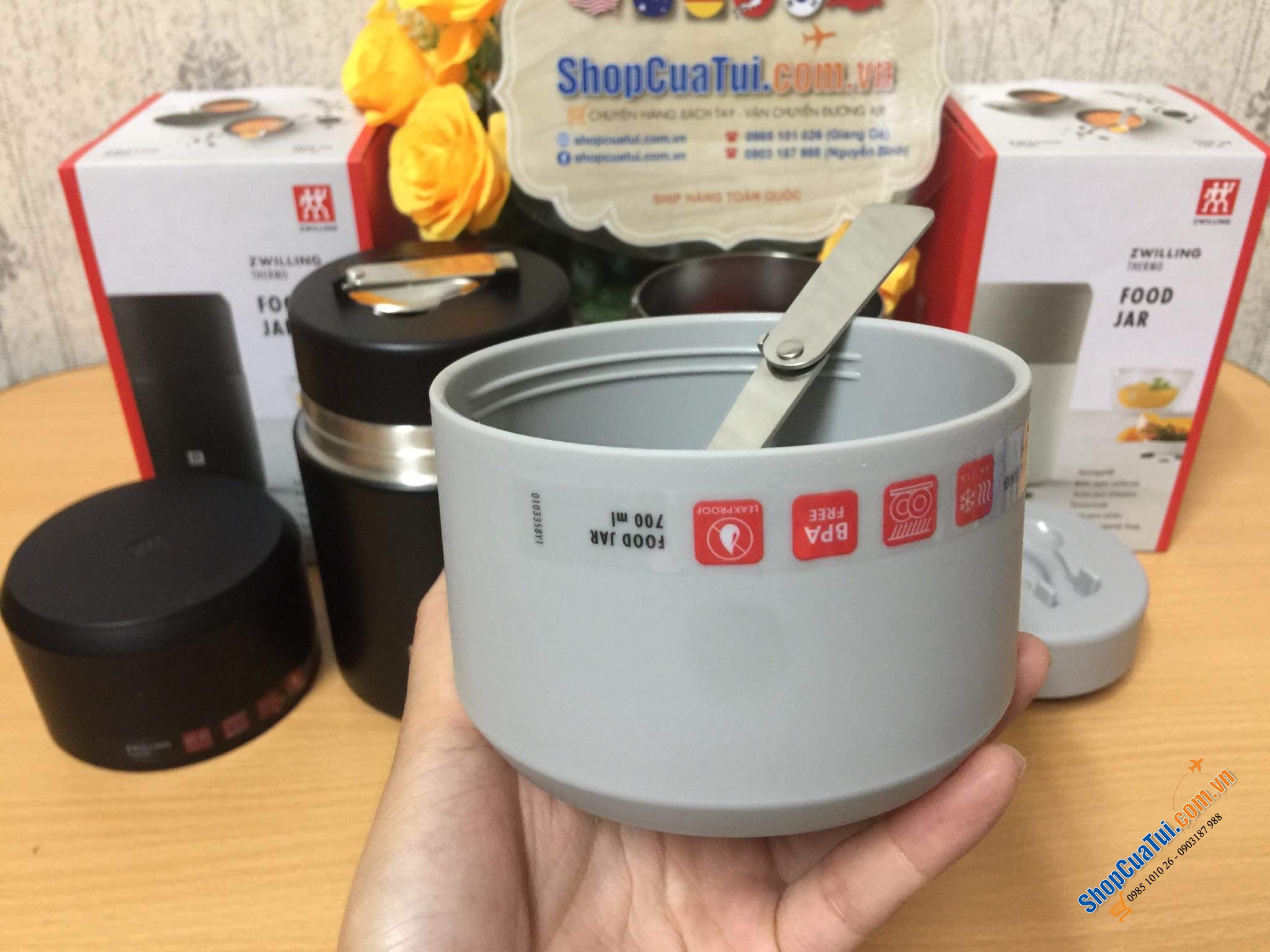 HỘP ĐỰNG THỨC ĂN GIỮ NHIỆT KÈM THÌA ZWILLING THERMO 700ml - Cực đẹp, cực chất và tiện lợi cho thức ăn và canh nóng di chuyển theo người! - Cặp lồng nhỏ