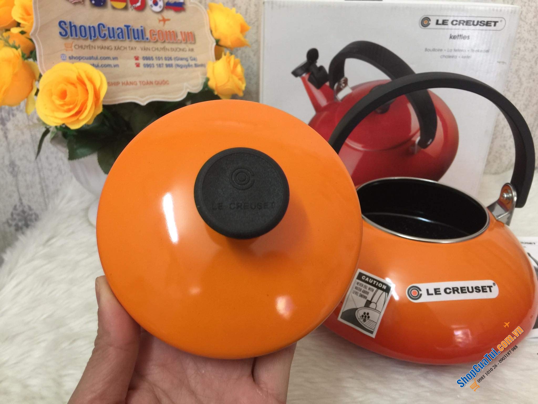 ẤM LE CREUSET ZEN 1.5 lít - MÀU ĐỎ - CAM.