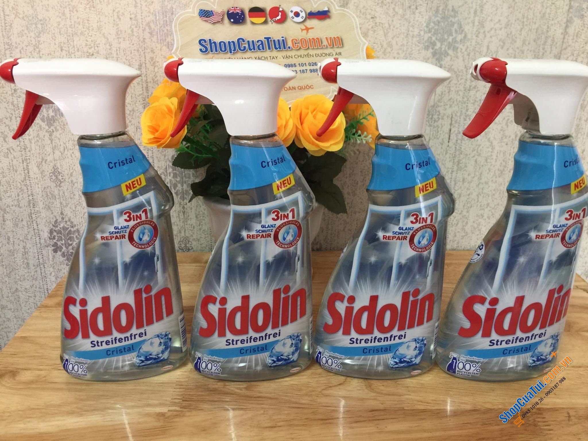 Dung dịch - NƯỚC LAU KÍNH SIDOLIN PHA LÊ.