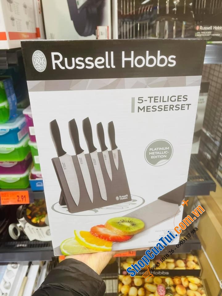 Bộ dao Russell Hobbs 5 dao kèm đến nam  châm