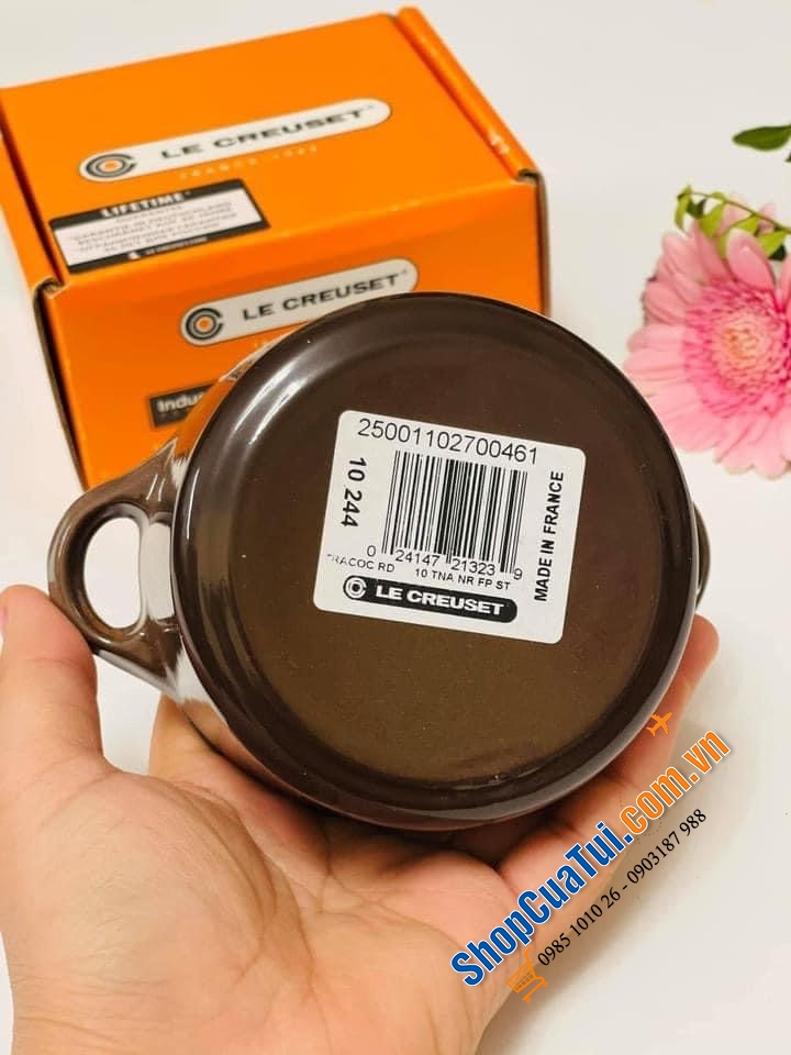NỒI LE CREUSET 10 CM MÀU NÂU LOANG BẢN LIMIT - màu Terre Naturelle Truffle