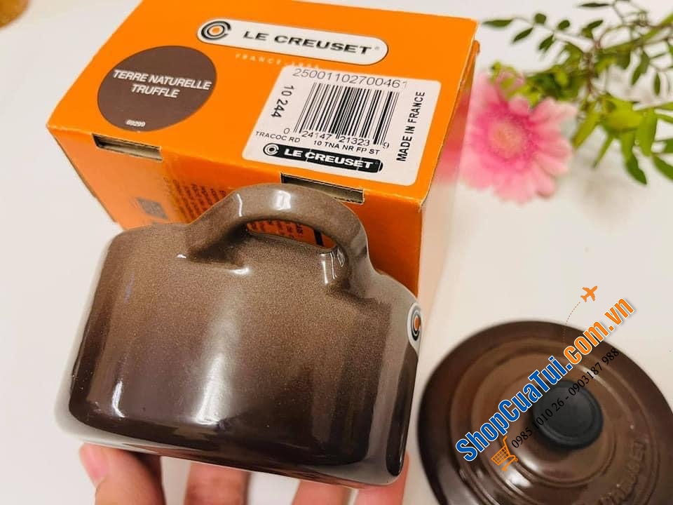 NỒI LE CREUSET 10 CM MÀU NÂU LOANG BẢN LIMIT - màu Terre Naturelle Truffle