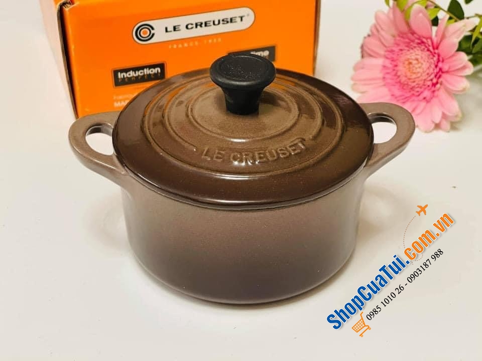 NỒI LE CREUSET 10 CM MÀU NÂU LOANG BẢN LIMIT - màu Terre Naturelle Truffle