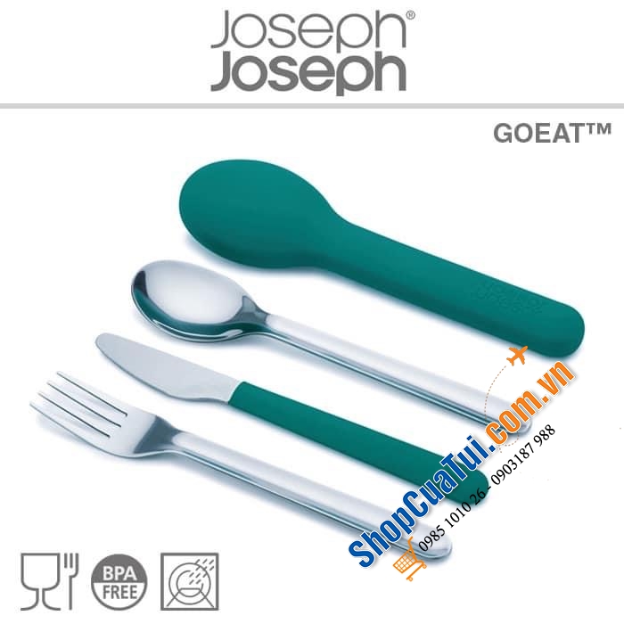 Set THÌA DĨA DAO JOSEPH JOSEPH BỎ TÚI GO EAT để đem đi làm, đi học, hay du lịch.