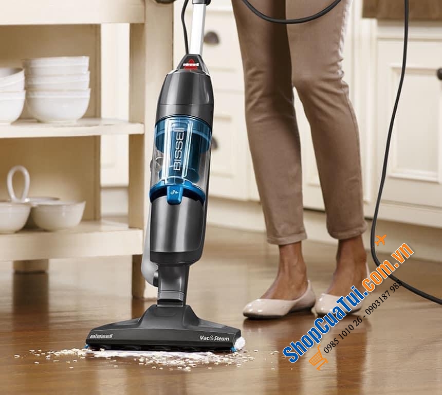 MÁY HUÝ BỤI KÈM LAU HƠI NƯỚC BISSELL VAC & STEAM.