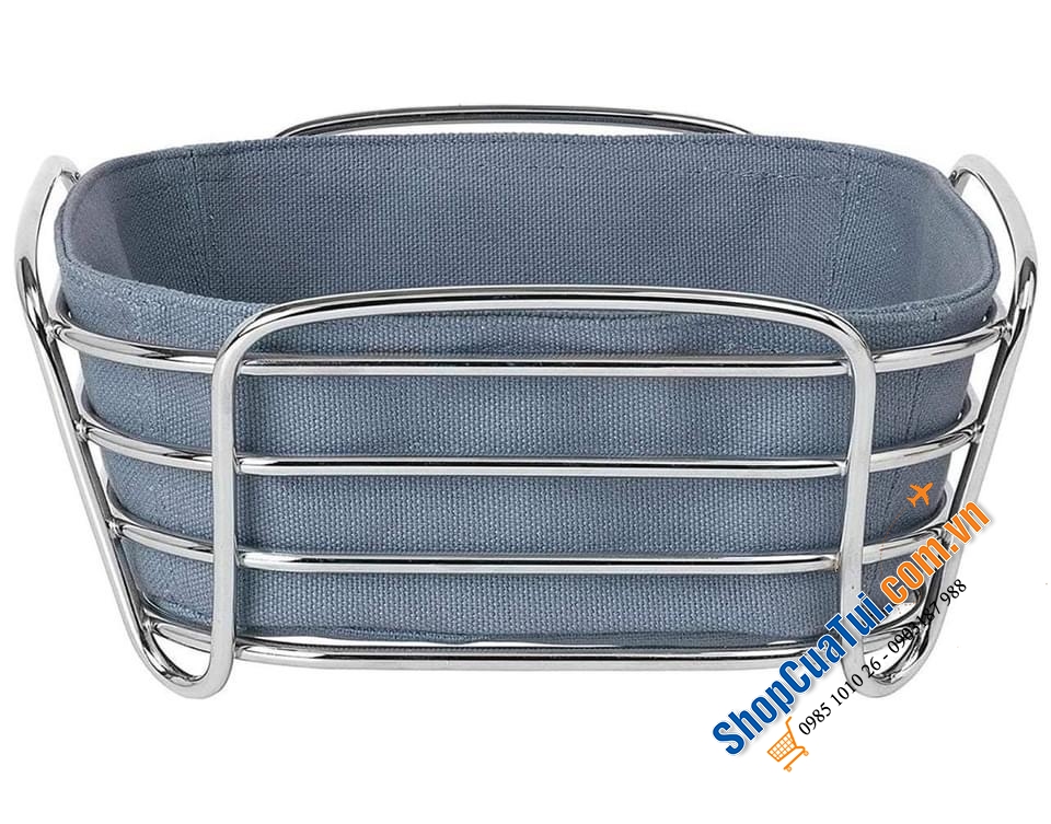 GIỎ ĐỰNG BÁNH MỲ GERMANY MÀU XANH Size 21x21x9,5cm