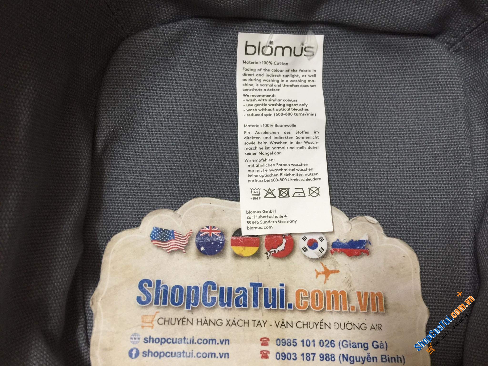 GIỎ ĐỰNG BÁNH MỲ GERMANY MÀU XANH Size 21x21x9,5cm