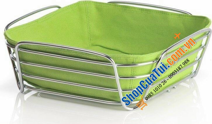 GIỎ ĐỰNG BÁNH MỲ GERMANY MÀU XANH Size 21x21x9,5cm