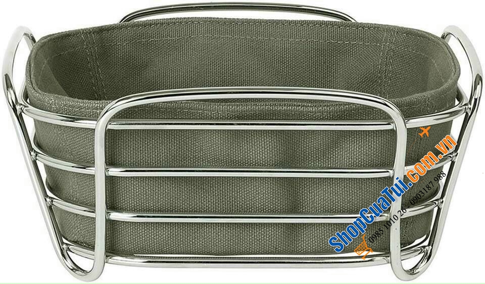 GIỎ ĐỰNG BÁNH MỲ GERMANY MÀU XANH Size 21x21x9,5cm