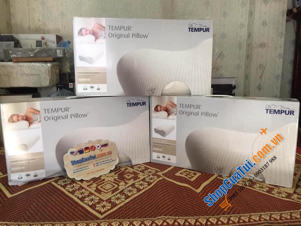 Vỏ gối Tempure chính hãng, chất liệu bông tự nhiên 100%, không sùi ko gây dị ứng. Thích hợp với Size gối từ S tới L