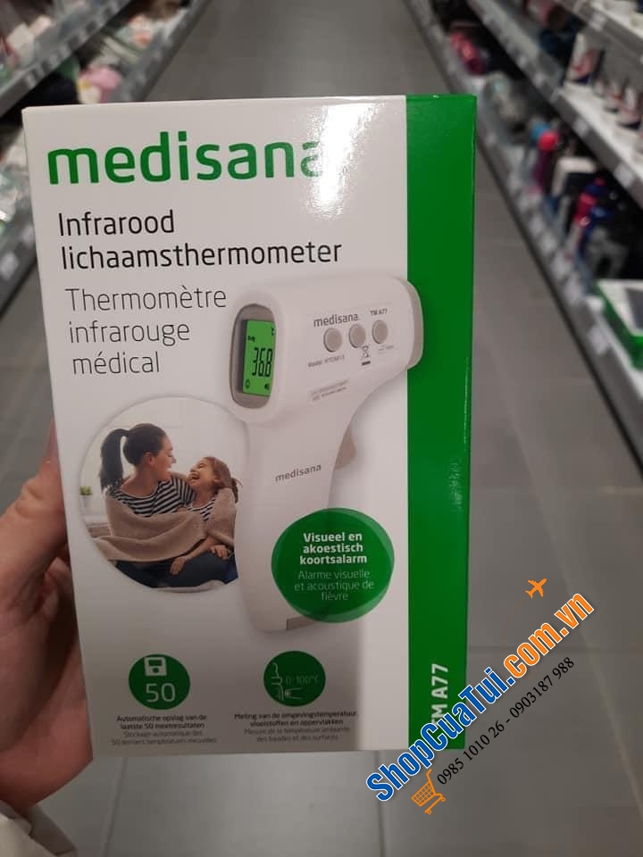 NHIỆT KẾ ĐO TRÁN HỒNG NGOẠI MEDISANA TM A77