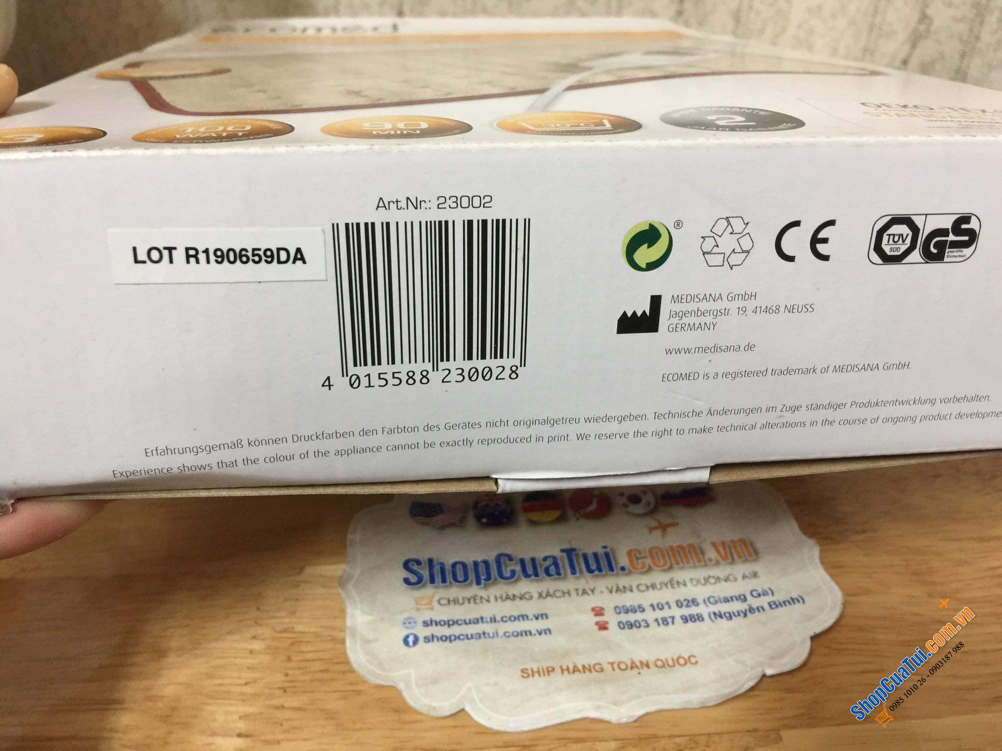 TẤM SƯỞI MEDISANA ECOMED