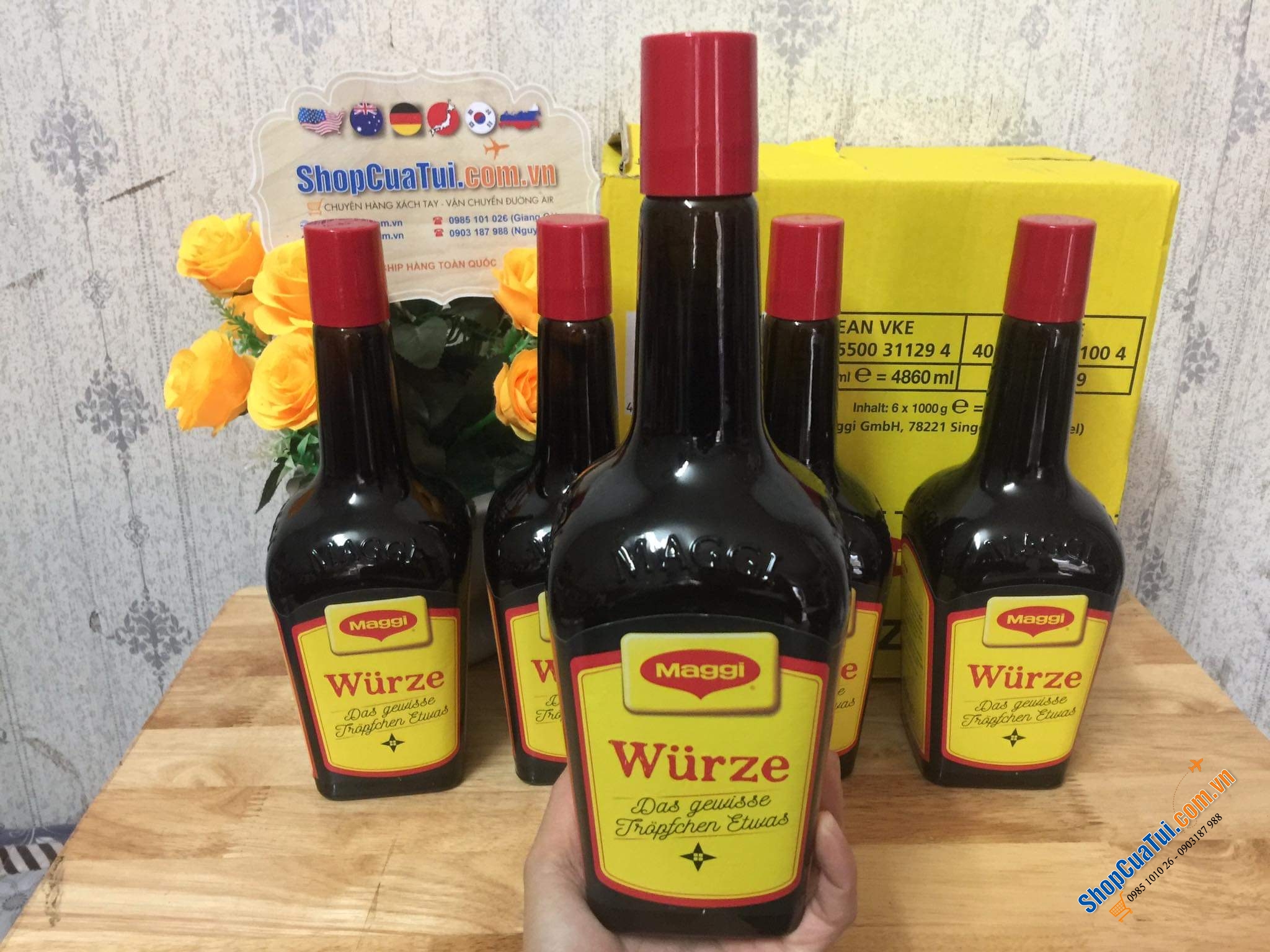 Xì dầu NƯỚC TƯƠNG ĐẬU NÀNH MAGGI WÜRZE 1 LIT - Made in Germany.