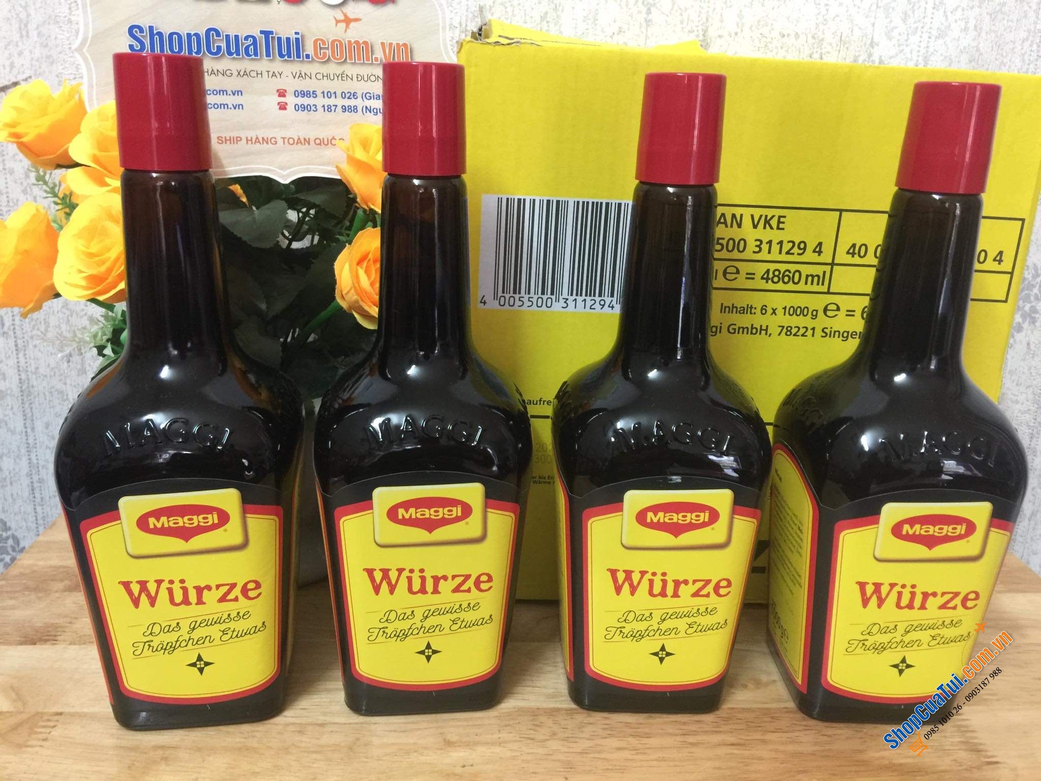 Xì dầu NƯỚC TƯƠNG ĐẬU NÀNH MAGGI WÜRZE 1 LIT - Made in Germany.