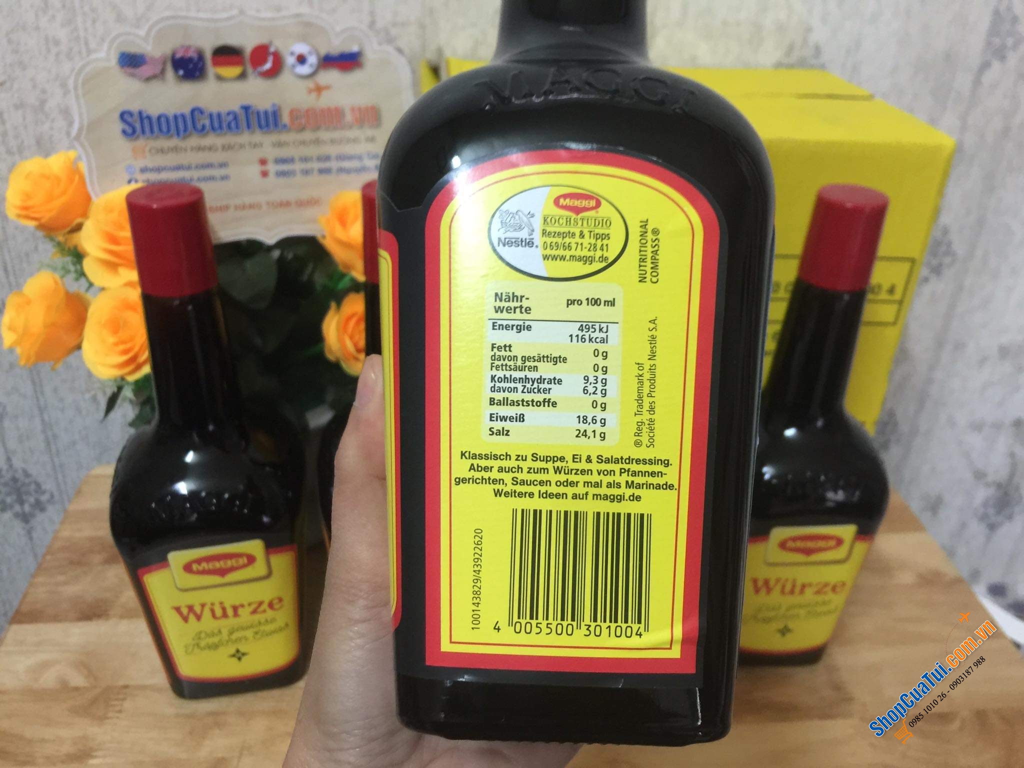 Xì dầu NƯỚC TƯƠNG ĐẬU NÀNH MAGGI WÜRZE 1 LIT - Made in Germany.