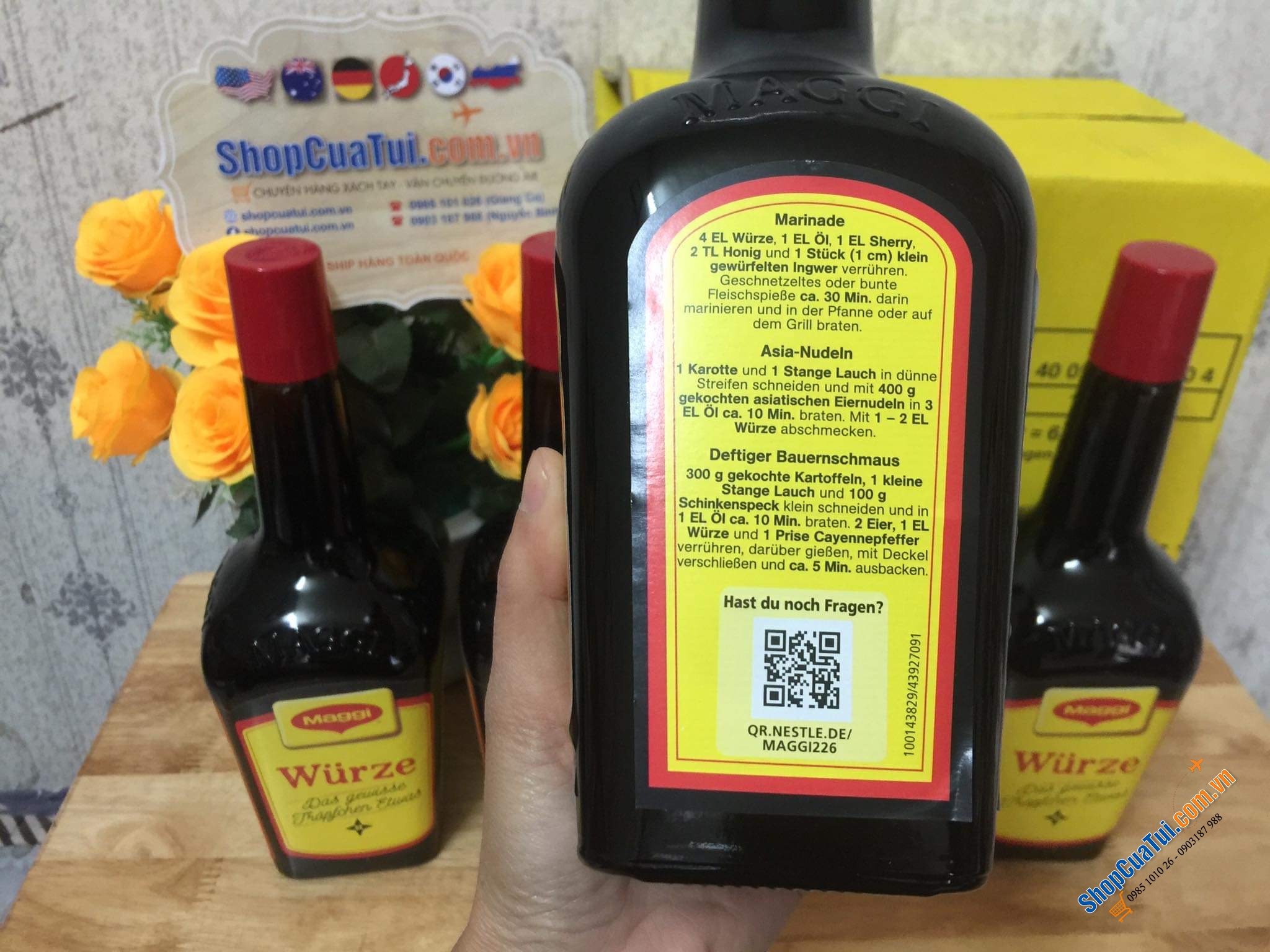 Xì dầu NƯỚC TƯƠNG ĐẬU NÀNH MAGGI WÜRZE 1 LIT - Made in Germany.