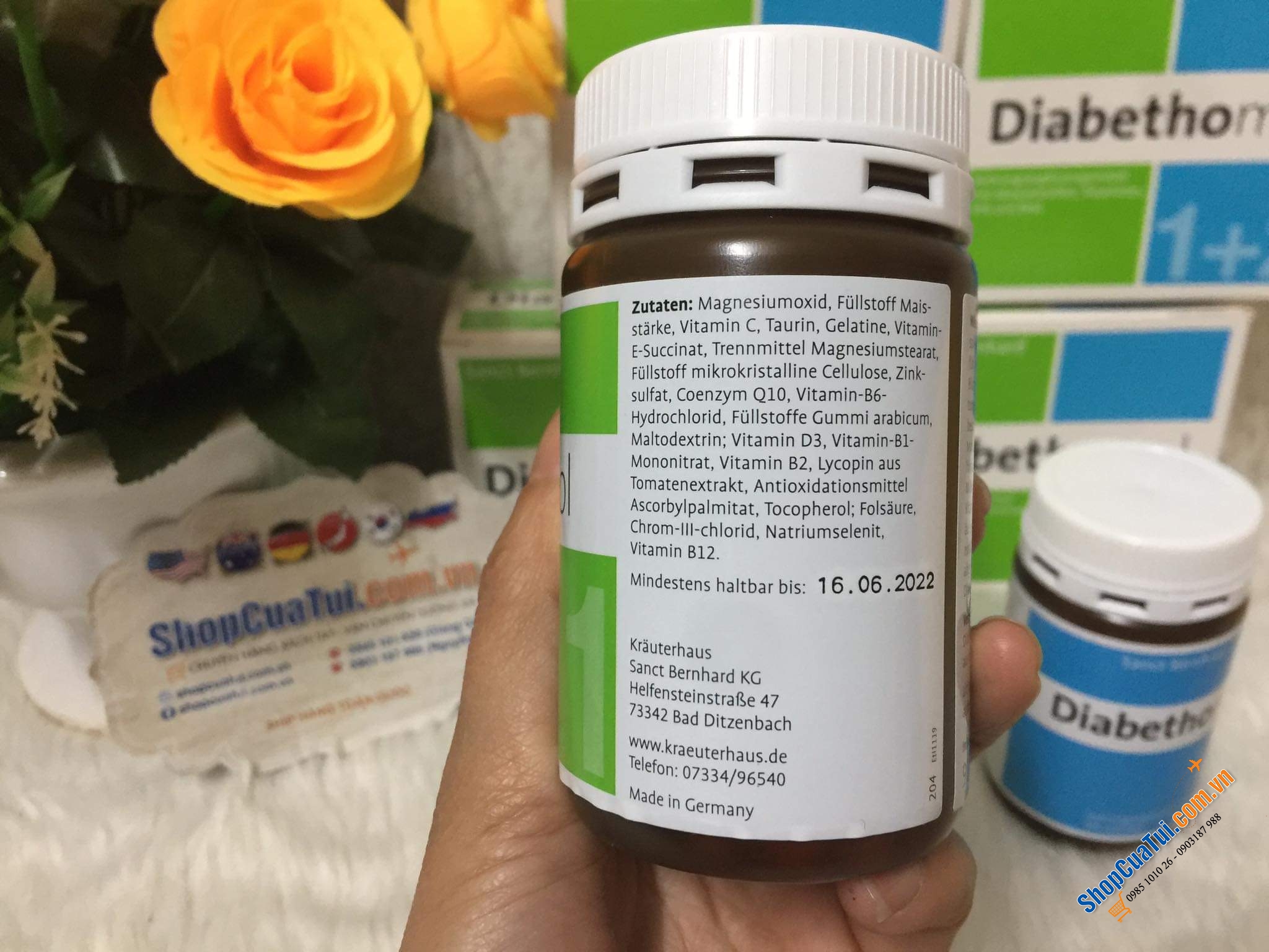Diabethomol: Giảm Nguy Cơ Biến Chứng Tiểu Đường rất tốt của Đức.