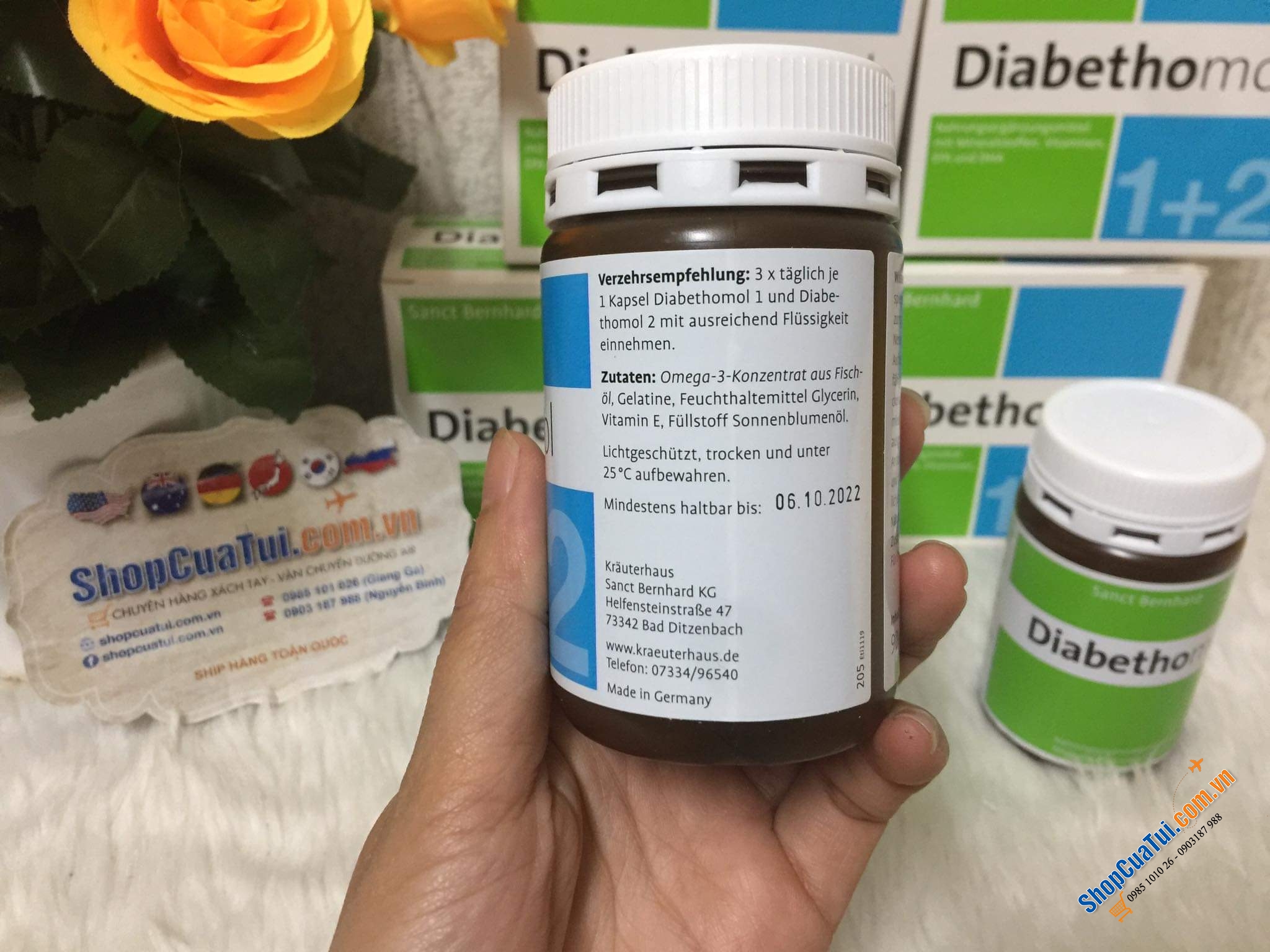 Diabethomol: Giảm Nguy Cơ Biến Chứng Tiểu Đường rất tốt của Đức.