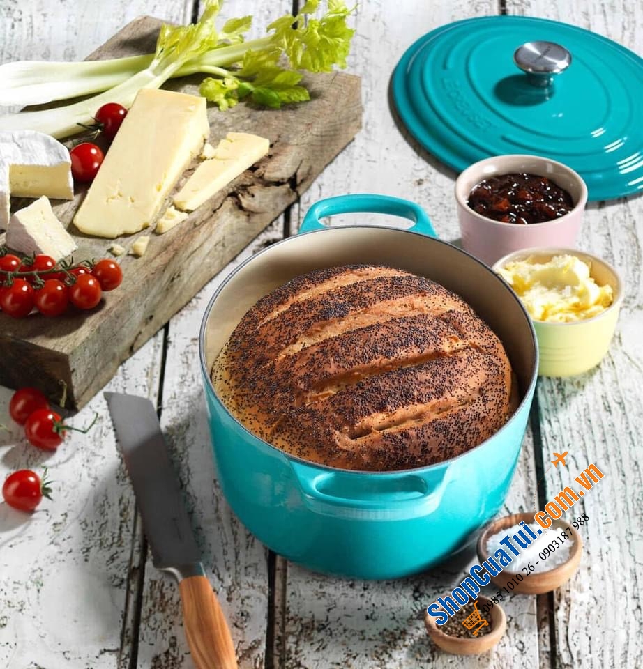 NỒI Le Creuset 24cm - Màu xanh ( Caribbean Teal)
