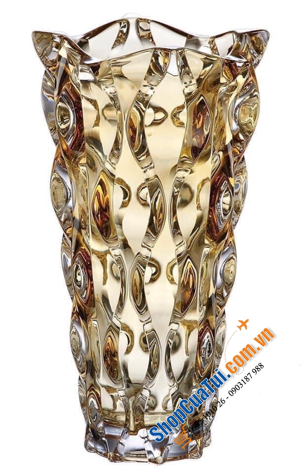 Đỉnh cao của sa hoa pha lê: Lọ hoa Bohemia Samba 30,5cm(biếu hoặc tân gia quá xịn sò)