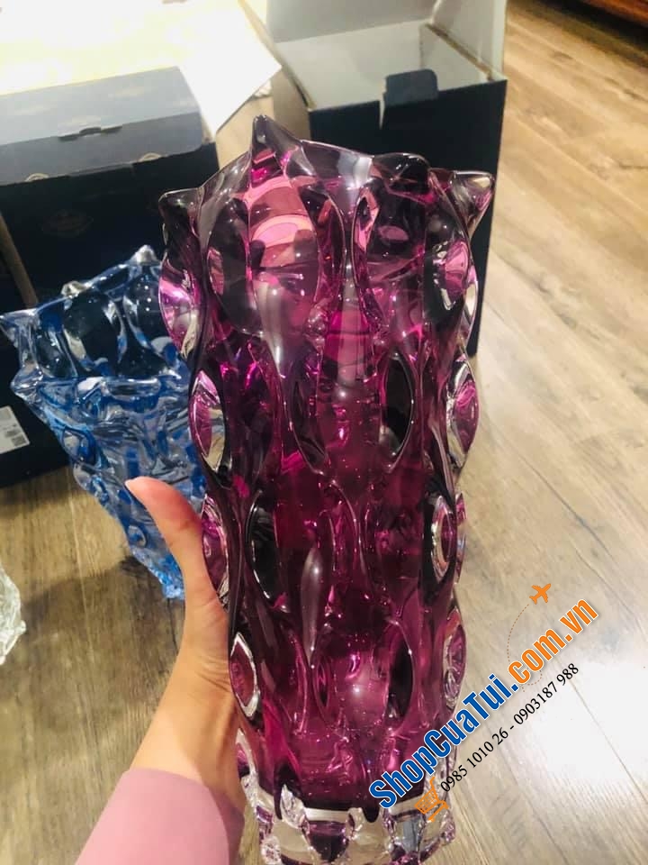 Đỉnh cao của sa hoa pha lê: Lọ hoa Bohemia Samba 30,5cm(biếu hoặc tân gia quá xịn sò)